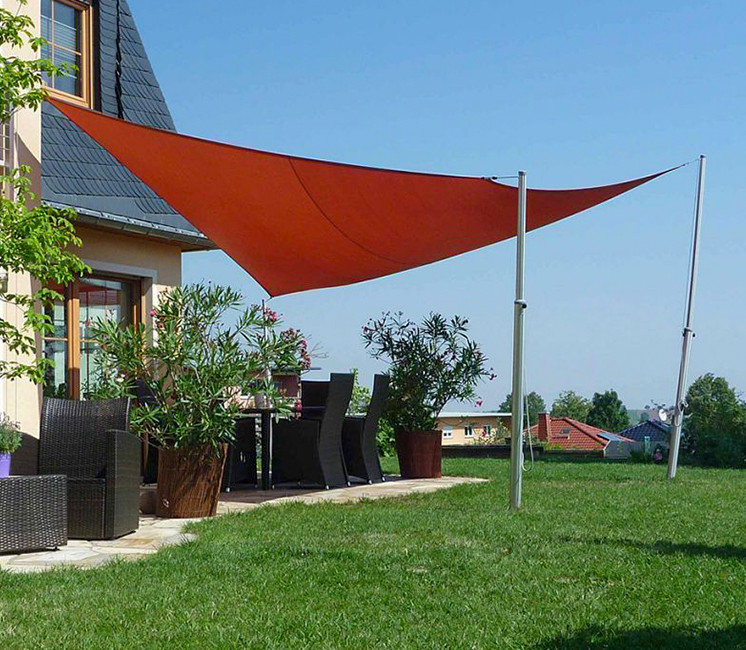 voile d'ombrage perméable terracotta
