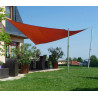 Voile d'ombrage rectangulaire 5x4m perméable à suspendre