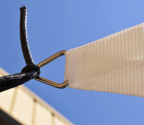 voile d'ombrage crème fixation