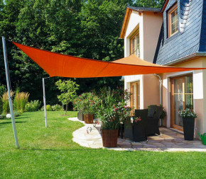 Voile d'ombrage rectangulaire 6x4m perméable à suspendre