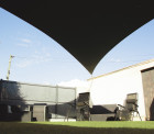 Voile d'ombrage triangulaire 3.8x3.8x3.8m perméable à suspendre