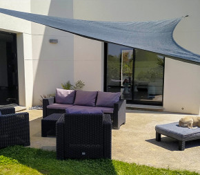 Voile d'ombrage triangulaire anthracite