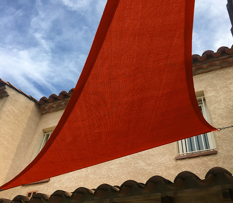 voile d'ombrage triangle terracotta