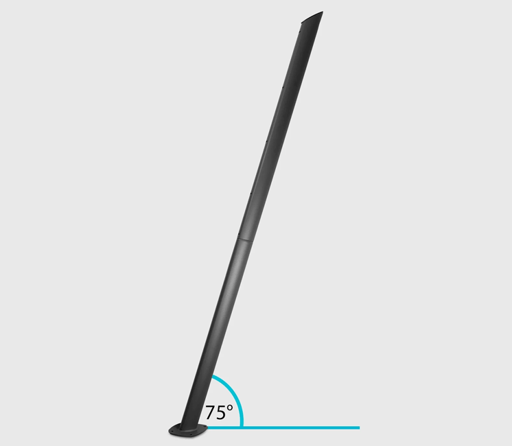 Mât pour voile d'ombrage elliptique 6 points d'accroche accessoires inclus