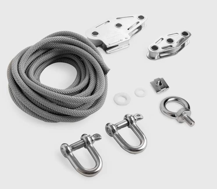 Kit de tension pour mât de voile d'ombrage elliptique 6 points