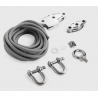 Kit de tension pour mât de voile d'ombrage elliptique 6 points