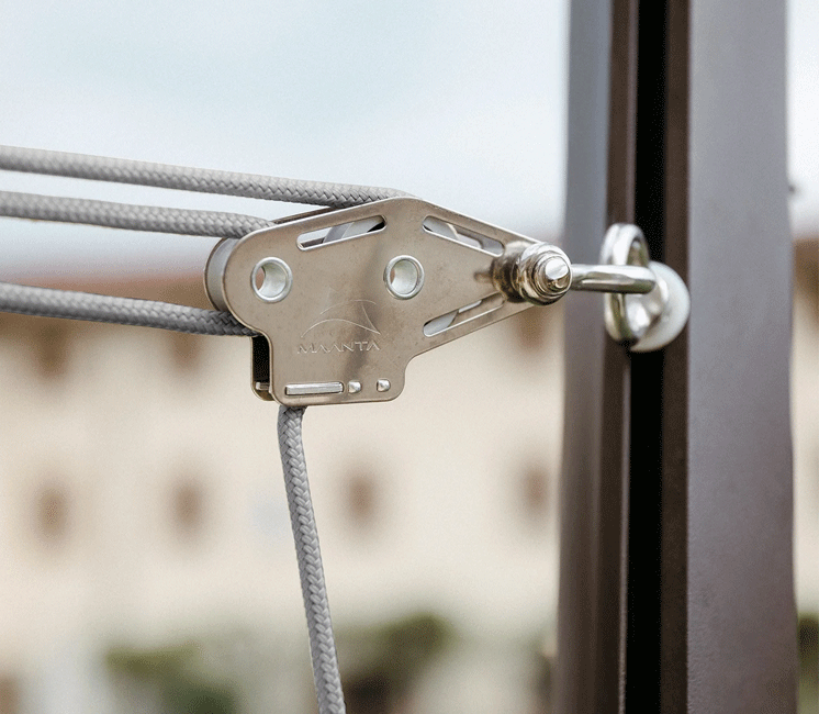 Kit de tension pour mât de voile d'ombrage elliptique 6 points