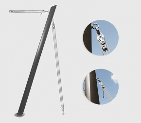 Kit d'haubanage pour mât de voile d'ombrage