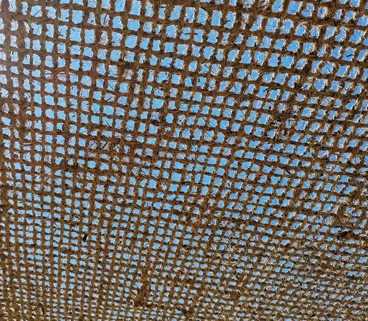 Maille d'une toile d'ombrage en fibre de coco Maille d'une toile d'ombrage en fibre de coco