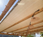 Toile d'ombrage pergola perméable - Sur mesure