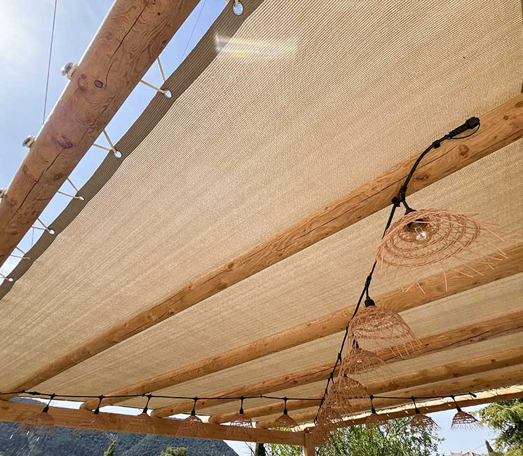 toile pergola sur mesure lin perméable