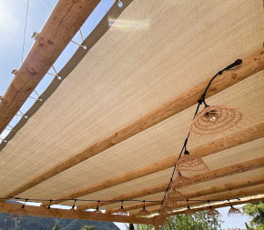 toile ombrage pergola lin