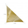 Voile imperméable triangle à angle droit crème 2.15 x 2.05m