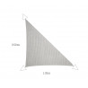 Voile imperméable triangle à angle droit Gris Galet 3.50 x 1.35m