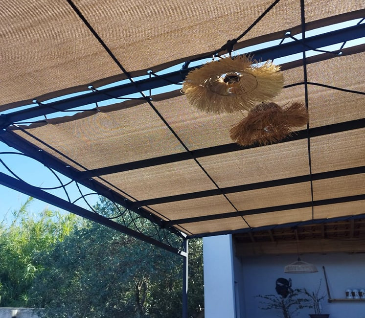 toile ombrage pergola lin