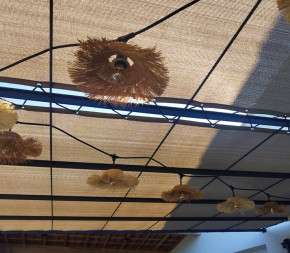 Toile d'ombrage pergola 5x4 m perméable lin