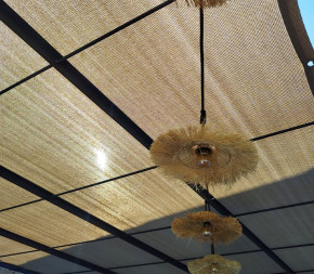 Toile d'ombrage pergola 5x4 m perméable lin