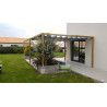 Store de pergola Gris galet 3.80 x 2.08 m Imperméable