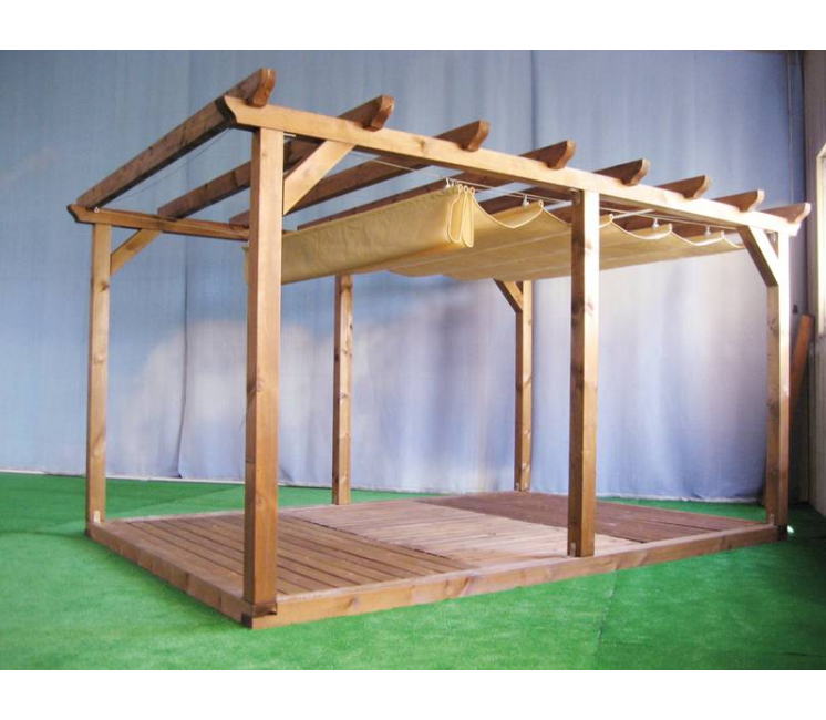 Store de pergola Beige 6m x 3.70m Imperméable