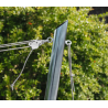 Mât de voile d'ombrage rond 5 points d'accroche accessoires inclus