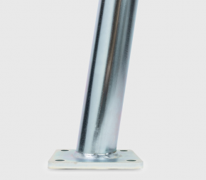 Mât de voile d'ombrage couleur acier