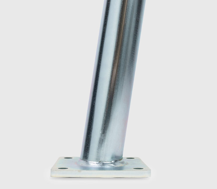 Mât de voile d'ombrage couleur acier
