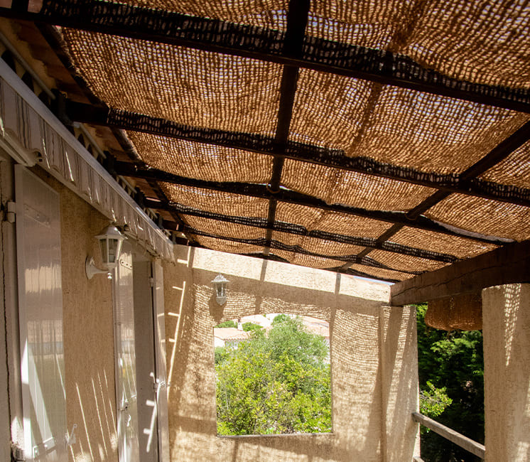 toile d'ombrage pergola en coco