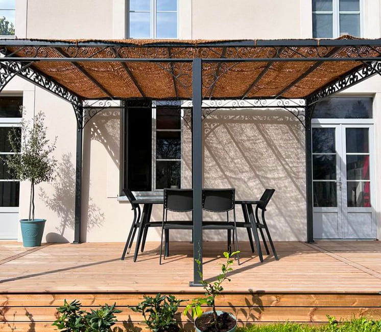 toile d'ombrage pergola en coco 4x3