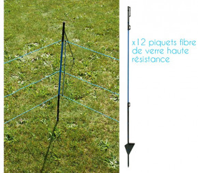 Clôture Anti-Sanglier 50m (Filet + piquets) Clôture Anti-Sanglier 50m (Filet + piquets)