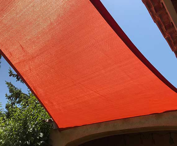 voile d'ombrage rectangle perméable