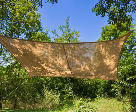 voile d'ombrage jute