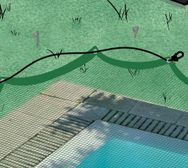 pose filet piscine
