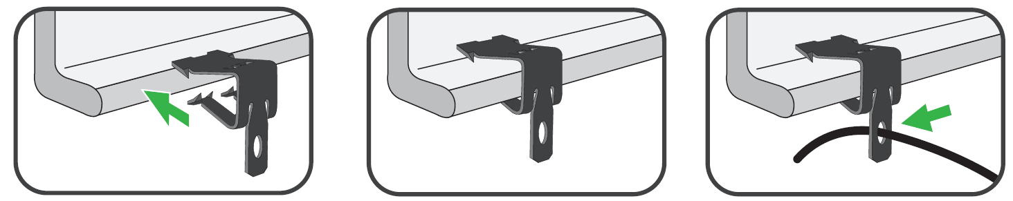 Installation clip de fixation sur poutrelle