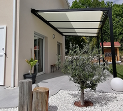 toile d'ombrage pergola creme