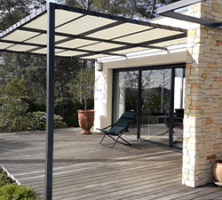 toile pergola creme