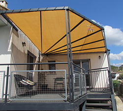 toile pergola sur mesure beige