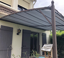 toile d'ombrage pergola anthracite